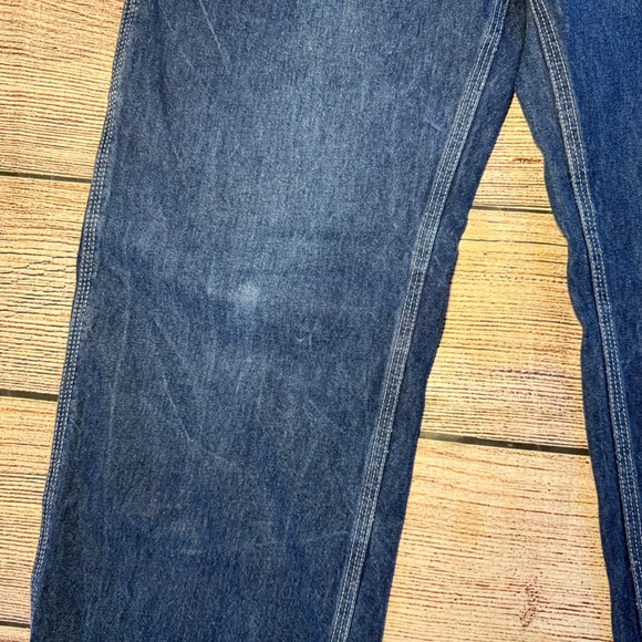 Vtg Carhartt USA Made Baggy Jeans Dungaree Fit Denim Mens 31x33 Carpenter‎ 90s - Picture 5 of 13